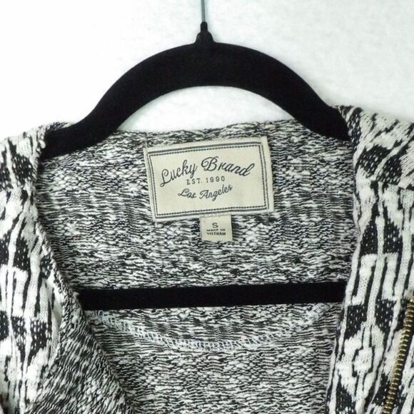 Lucky Brand‎ Jacket Womens Small Moto Long Asymmetrical Zipper Sweater - Picture 4 of 11